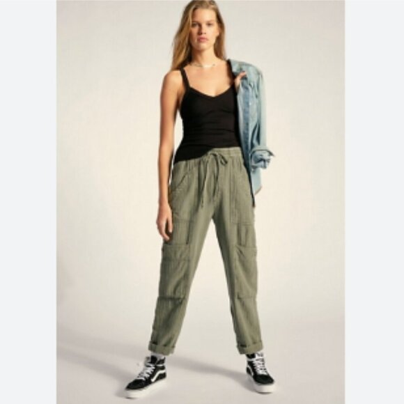 Free People Feelin Good Utility Pull Pant L - Picture 12 of 12